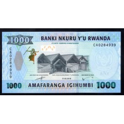 Руанда 1000 франков 2019 г. (RWANDA 1000 francs 2019 g.) P39b:Unc