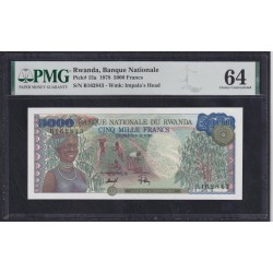 Руанда 1000 франков 1978 года, B 162843, Крайне Редкие (RWANDA 1000 francs 1978) P 15а: UNC PMG 64