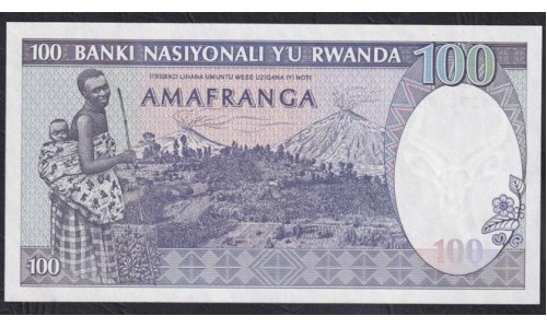 Руанда 100 франков 1982 г. (RWANDA 100 francs 1982) P 18: UNC