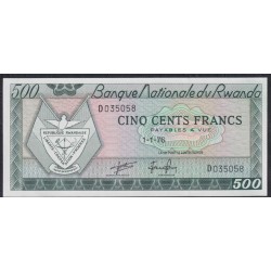 Руанда 500 франков 1-1-1976 года, D035058 (RWANDA 500 francs 1-1-1976) P 9b(3): UNC