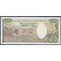 Руанда 1000 франков 1978 года литера B (RWANDA 1000 francs 1978) P 14а: UNC-