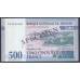 Руанда 500 франков 1994 года "ОБРАЗЕЦ" (RWANDA 500 francs 1994 SPECIMEN) P 23s: UNC