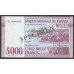 Руанда 5000 франков 1994 года "ОБРАЗЕЦ" (RWANDA 5000 francs 1994 SPECIMEN) P 25s: UNC