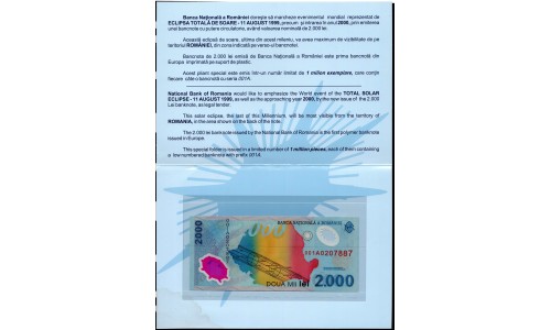 Румыния 2000 лей 1999 г. (ROMANIA 2000 Lei 1999) P111:Unc Буклет