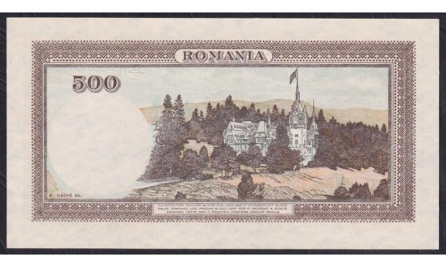 Румыния 500 лей 19-XI-1-40 г. (ROMANIA 500 Lei 19-XI-1-40) P51: UNC