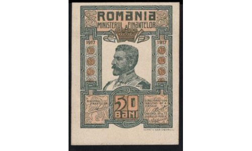 Румыния 50 бани 1917 г. (ROMANIA 50 Bani 1917) P71:Unc