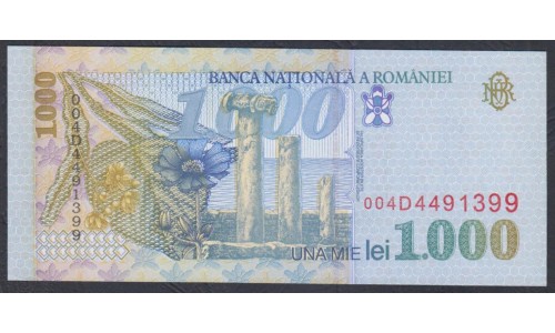 Румыния 1000 лей 1998 г. (ROMANIA 1000 Lei 1998) P 106(3): UNC