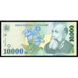 Румыния 10000 лей 1999 г. (ROMANIA 10000 Lei 1999) P108b:Unc
