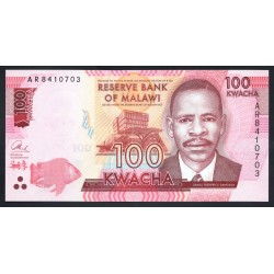 Малави 100 квача 2014 г. (MALAWI 100 Kwacha 2014) P65a:Unc