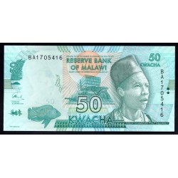 Малави 50 квача 2016 г. (MALAWI 50 Kwacha 2016) P64c: UNC 