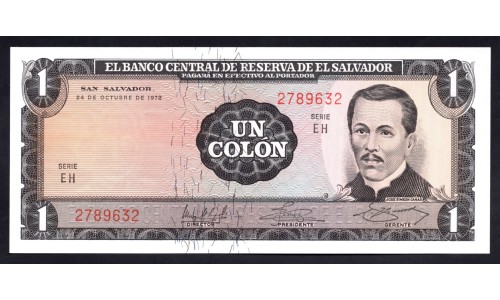 Сальвадор 1 колон 1972 г. (EL SALVADOR 1 Colón 1972) P115а:Unc