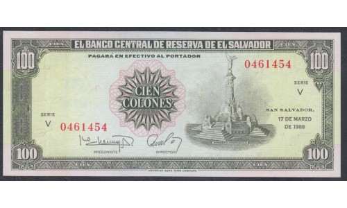 Сальвадор 100 колон 1988 года (EL SALVADOR 100 Colones 1988) P137b: UNC