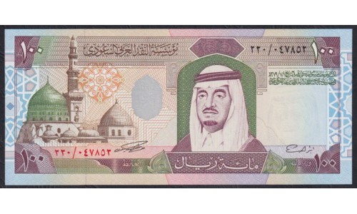 Саудовская Аравия 100 риалов 1984 год (Saudi Arabia 100 riyals 1984) P 25с: UNC