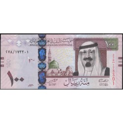 Саудовская Аравия 100 риалов 2009 год (Saudi Arabia 100 riyals 2009 year) P 35b : Unc