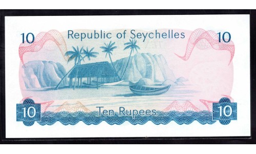 Сейшельские Острова 10 рупий ND (1976 г.) (Seychelles  10 rupees ND (1976) P 19: UNC 