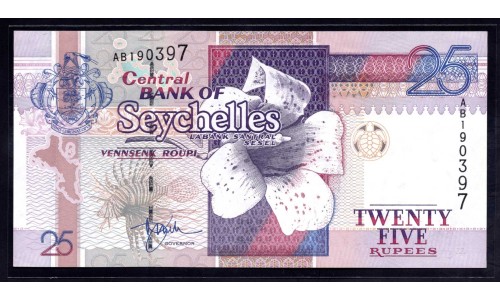 Сейшельские Острова 25 рупий ND (1998 - 2008 г.) (Seychelles  25 rupees ND (1998 - 2008) P 37: UNC 