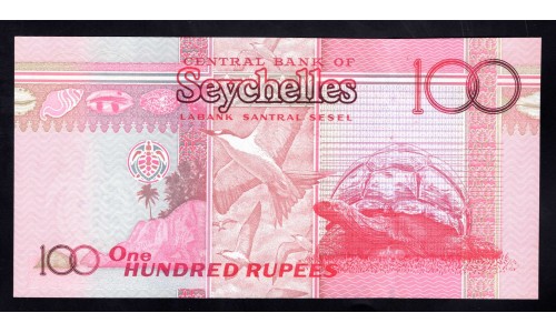 Сейшельские Острова 100 рупий 2011 г.  (Seychelles 100 rupees 2011) P 44a: UNC 