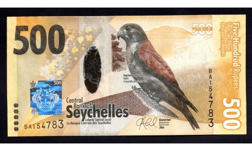 Сейшельские Острова 500 рупий 2016 г.  (Seychelles 500 rupees 2016) P 51: UNC 