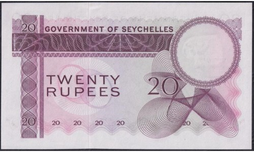 Сейшельские Острова 20 рупий 1974 г. (Seychelles  20 rupees 1974) P 16c: UNC 