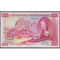 Сейшельские Острова 100 рупий 1975 года (Seychelles  100 rupees 1975) P 18e: aUNC/UNC