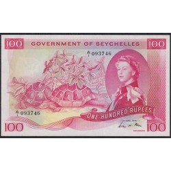 Сейшельские Острова 100 рупий 1975 года (Seychelles  100 rupees 1975) P 18e: aUNC/UNC
