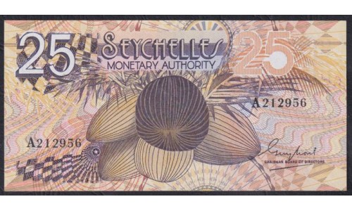 Сейшельские Острова 25 рупий 1979 год, A 212956 (Seychelles  25 rupees ND (1979) P 24: UNC