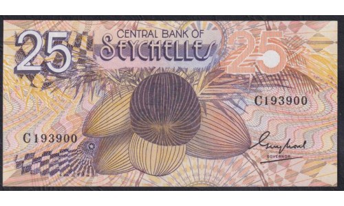 Сейшельские Острова 25 рупий ND (1983 г.) C193900 (Seychelles  25 rupees ND (1983) P 29a: UNC 