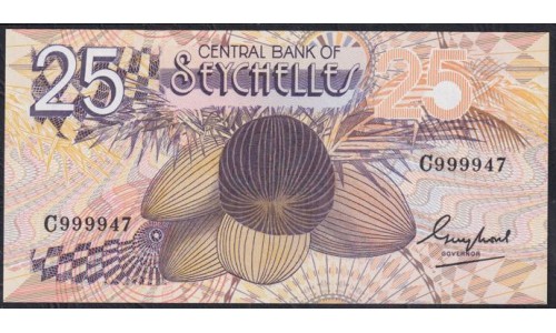 Сейшельские Острова 25 рупий ND (1983 г.) C999947 (Seychelles  25 rupees ND (1983) P 29a: UNC 