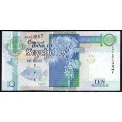 Сейшельские Острова 10 рупий ND (2013 г.)  (Seychelles 10 rupees ND (2013)) P 42: UNC 