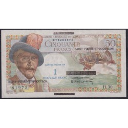 Сент - Пьер и Микелон 50 франков 1960 года (SAINT PIERRE & MIQUELON 50 Francs 1960) P 30b: UNC