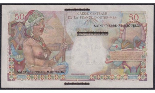 Сент - Пьер и Микелон 50 франков 1960 года (SAINT PIERRE & MIQUELON 50 Francs 1960) P 30b: UNC