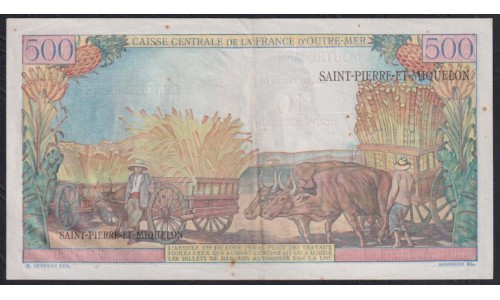 Сент - Пьер и Микелон 10 новых франка ND (1964), РАРИТЕТ (SAINT PIERRE & MIQUELON 2 Nouveaux Francs ND (1964) RARE) P 33: XF