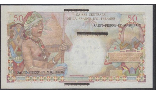 Сент - Пьер и Микелон 50 франков 1960 года (SAINT PIERRE & MIQUELON 50 Francs 1960) P 30b: UNC
