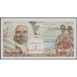 Сент - Пьер и Микелон 2 новых франка (1961) (SAINT PIERRE & MIQUELON 2 Nouveaux Francs (1961)) P 32 : UNC