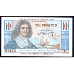 Сент - Пьер и Микелон 10 франков (1950-1960) (SAINT PIERRE & MIQUELON 10 Francs (1950-1960)) P 23 : UNC