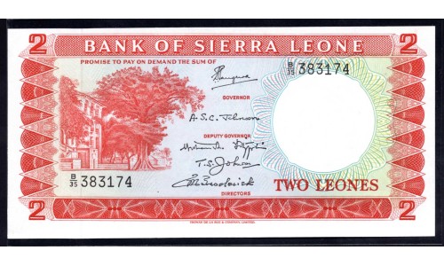 Сьерра - Леоне 2 леоне ND (1970 г.) (SIERRA LEONE 2 leones ND (1970)) P 2d: UNC