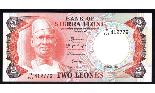 Сьерра - Леоне 2 леоне 1985 г. (SIERRA LEONE 2 leones 1985) P 6h: UNC