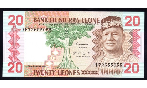 Сьерра - Леоне 20 леоне 1984 г. (SIERRA LEONE 20 leones 1984 g.) P 14b: UNC