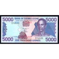 Сьерра - Леоне 5000 леоне 1993 г. (SIERRA LEONE 5000 leones 1993) P 21а: UNC
