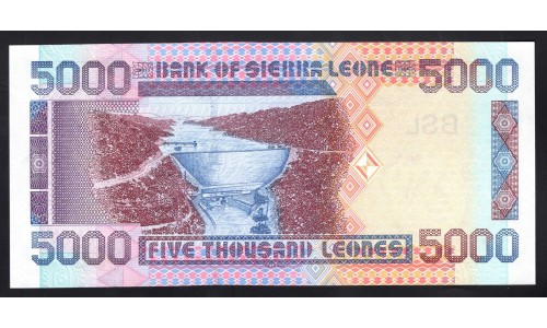 Сьерра - Леоне 5000 леоне 2002 г. (SIERRA LEONE 5000 leones 2002) P 27а: UNC