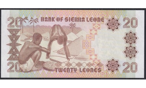 Сьерра - Леоне 20 леоне 1982 года, FF2928836, Нечастые (SIERRA LEONE 20 leones 1982) P 14а: UNC