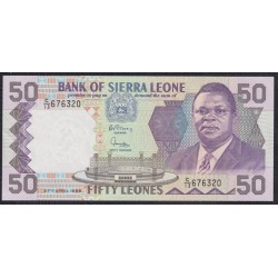 Сьерра - Леоне 50 леоне 1988 г. (SIERRA LEONE 50 leones 1988) P 17а: UNC