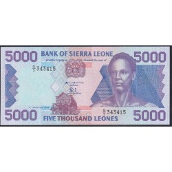 Сьерра - Леоне 5000 леоне 1993 г. (SIERRA LEONE 5000 leones 1993) P 21а: UNC