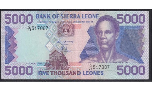 Сьерра - Леоне 5000 леоне 1997 г. (SIERRA LEONE 5000 leones 1997) P 21c: aUNC