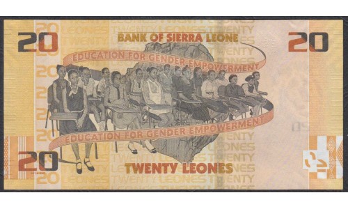 Сьерра - Леоне 20 леоне 2022 г. (SIERRA LEONE 20 leones 2022) P W38: UNC