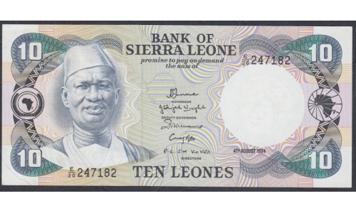 Сьерра - Леоне 10 леоне 1984 года (SIERRA LEONE 10 leones 1984) P 8c: UNC