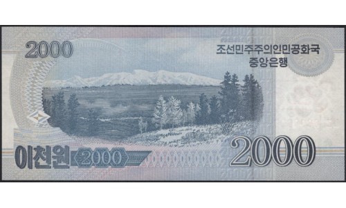 Северная Корея 2000 вон 2008 (2009) ОБРАЗЕЦ (North Korea 2000 won 2008 (2009) SPECIMEN) P 65s : UNC