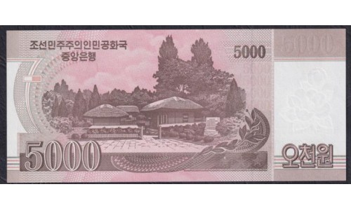 Северная Корея 5000 вон 2008 (2009) год (North Korea 5000 won 2008 (2009) year) P 66a : Unc