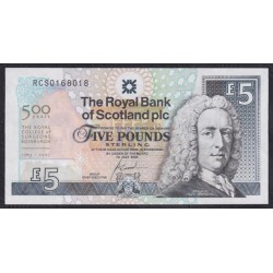 Шотландия 5 фунтов 2005 года (SCOTLAND 5 Pounds Sterling 2005) P364: Unc