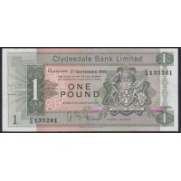 Шотландия 1 фунт 1.09.1969 года (SCOTLAND 1 Pound Sterling 1.09.1969) P 202(3): XF